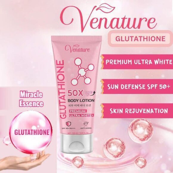 Venature 50X Glutathione Body Lotion Antioxidant Rich Hydrating Moisture - Picture 8 of 12